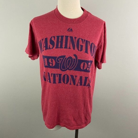 🌿4/$35 🌿MAJESTIC Red Washington National Tee - Picture 2 of 7